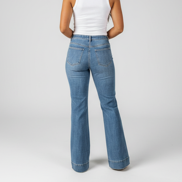High Waist Relaxed Wide Jeans